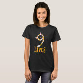 Kat Nine Lives Scarf Cat Ears T-shirt (Voorkant volledig)