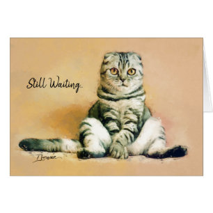 Kat nog steeds in afwachting   Ik Miss You Kaart
