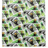 Kat Noir & Plagpatroon Douchegordijn (Voorkant)