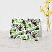 Kat Noir & Plagpatroon Kaart (Gele Bloem)