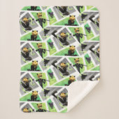 Kat Noir & Plagpatroon Sherpa Deken (Voorkant)