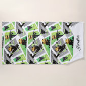 Kat Noir & Plagpatroon Strandlaken (Voorkant)