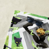 Kat Noir & Plagpatroon Strandlaken (In situ)