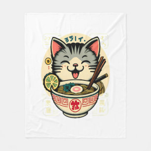 Kat Noodle Japanse Anime ga Kawaii Kat Fleece Deken