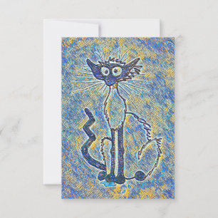 Kat-notecard Bedankkaart