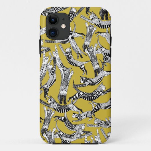 kat ochre gele Case-Mate iPhone case (Achterkant)