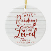 Kat of hond huisdier lief aandenken rustiek keramisch ornament (Voorkant)