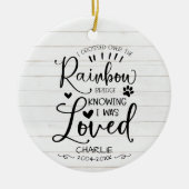 Kat of hond huisdier liefdevol aandenken rustiek keramisch ornament (Voorkant)