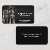 Kat of hond of gezelschapsdieren die lopen/zittend visitekaartje (Voorkant / Achterkant)