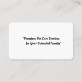 Kat of hond of gezelschapsdieren die lopen/zittend visitekaartje (Achterkant)