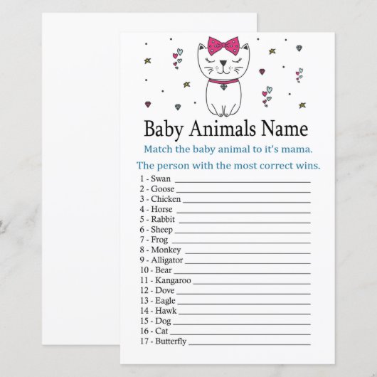 Kat- of Kitten-babydierentuin (Voorkant / Achterkant)