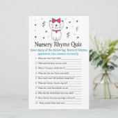Kat- of Kitten Nursery Rhyme Quiz-baby shower (Staand voorkant)