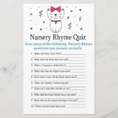 Kat- of Kitten Nursery Rhyme Quiz-baby shower (Voorkant)