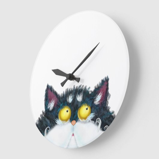 Kat ogen kijken grote klok (Hoek)