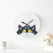 Kat ogen kijken grote klok (Huis)