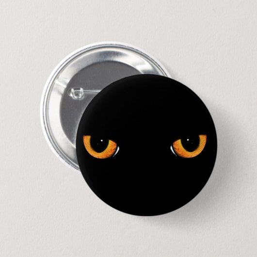 Kat ogen ronde button 5,7 cm (Voorkant /achterkant)