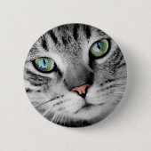 Kat ogen ronde button 5,7 cm (Voorkant)