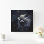 Kat ogen vierkante klok (Huis)