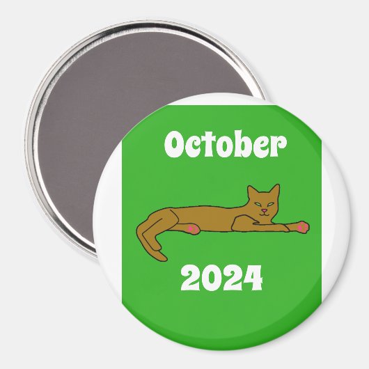 Kat, oktober 2024 magneet (Voorkant / Achterkant)
