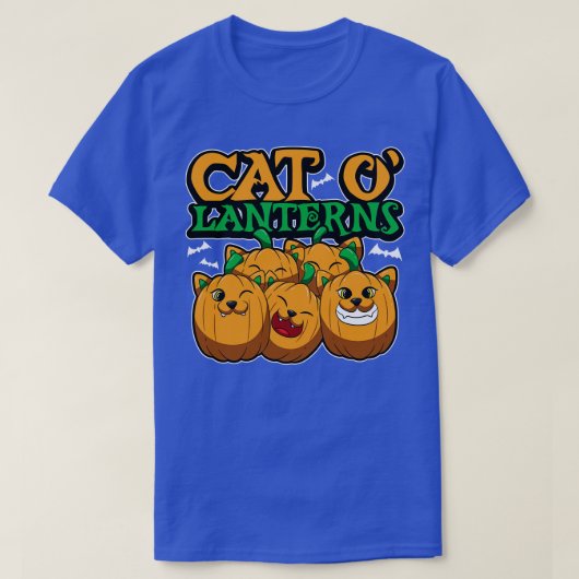 Kat OLantern Kitten Pumpkins Feline Costuum T-shirt (Design voorkant)