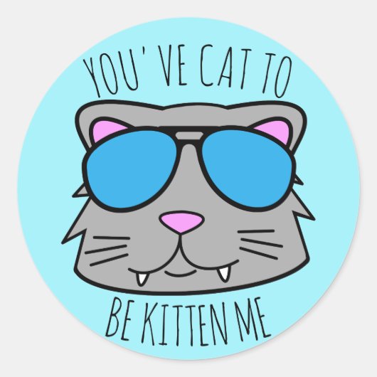 Kat om me te laten brengen ronde sticker (Voorkant)