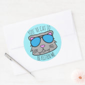 Kat om me te laten brengen ronde sticker (Envelop)