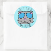 Kat om me te laten brengen ronde sticker (Tas)