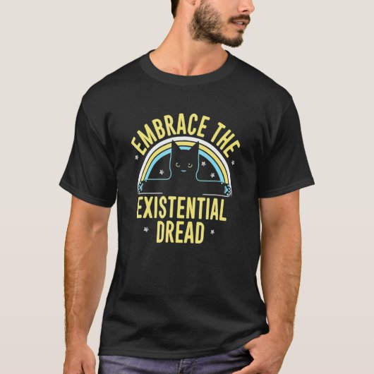 Kat Omarm Hij Existentiële Angst T-shirt (Voorkant)