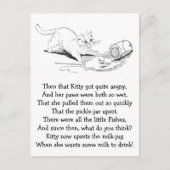 Kat omkeert visjar briefkaart (Voorkant)