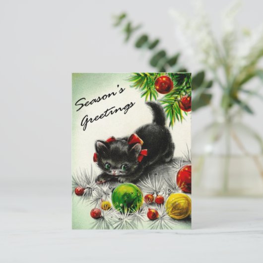 Kat onder de boom briefkaart (Staand voorkant)