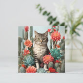 Kat onder de cactussen | Kattenliefhebbers (Staand voorkant)