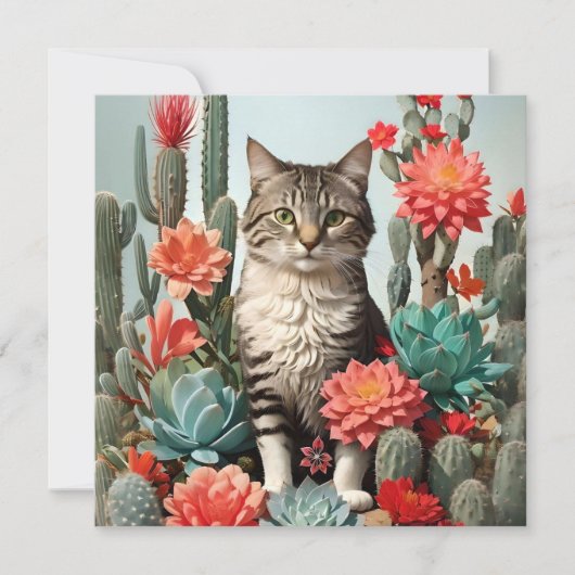 Kat onder de cactussen | Kattenliefhebbers (Voorkant)