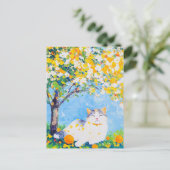 Kat onder de Oranje boom Briefkaart (Staand voorkant)