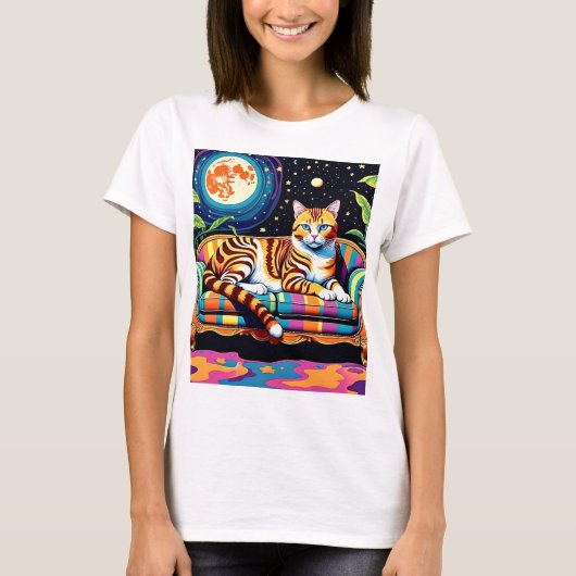 Kat onder de sterren 2 t-shirt (Voorkant)