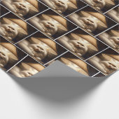 Kat onder een lampenkap schilderij cadeaupapier (Hoek)