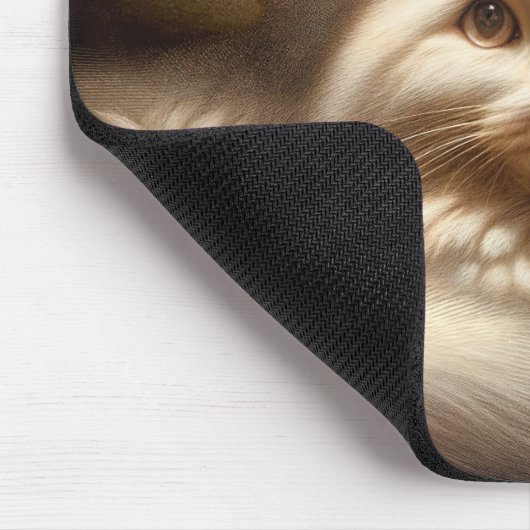 Kat onder een lampenkap schilderij muismat (Hoek)