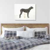 Kat onder Great Dane Canvas Afdruk (Insitu (Slaapkamer))