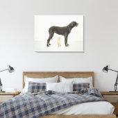 Kat onder Great Dane Canvas Afdruk (Insitu (Slaapkamer))