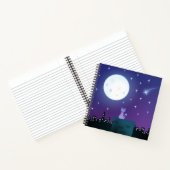 Kat onder het moonlicht notitieboek (Binnen)