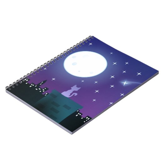 Kat onder het moonlicht notitieboek (Linkerzijde)