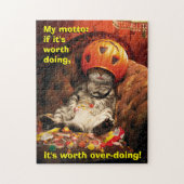 Kat onder Snoep Bucket Legpuzzel (Verticaal)