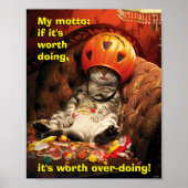 Kat onder Snoep Bucket Poster (Voorkant)