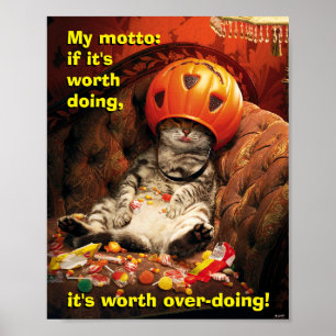 Kat onder Snoep Bucket Poster