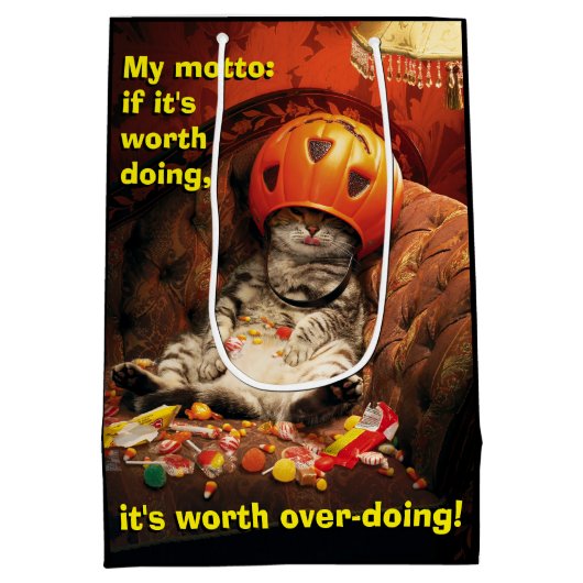 Kat onder Snoep Emmer Medium Cadeauzakje (Achterkant)