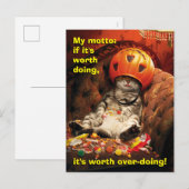 Kat onder Snoep Emmer Uitnodiging Briefkaart (Voorkant / Achterkant)