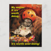 Kat onder snoepemmer uitnodiging briefkaart (Voorkant)