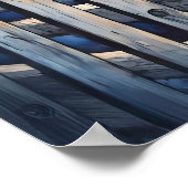 Kat onder Sterrennacht Waterverf Poster (Hoek)