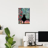 Kat onder Venster, na Matisse Poster (Thuiskantoor)