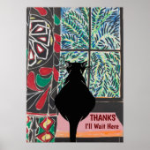 Kat onder Venster, na Matisse Poster (Voorkant)
