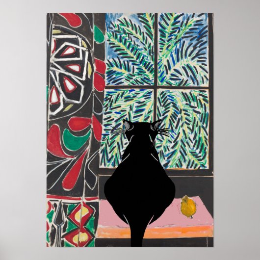 Kat onder Venster, na Matisse Poster (Voorkant)